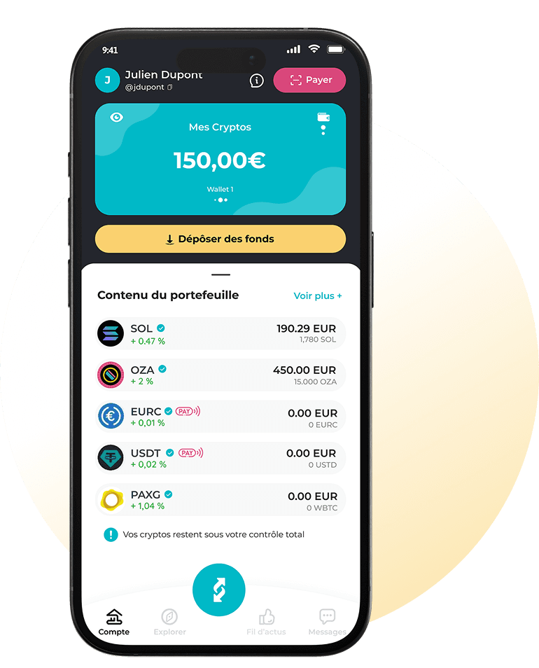 Ozapay unique crypto account
